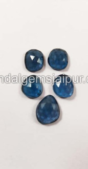 London Blue Topaz Rose Cut Slices